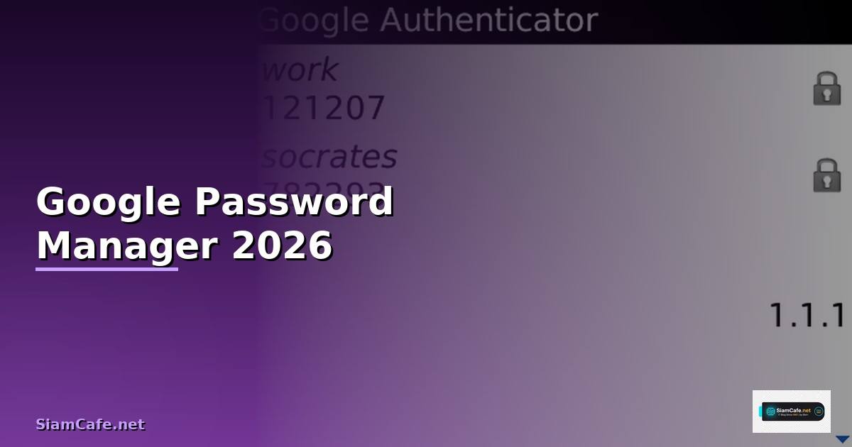 Google Password Manager คืออะไร —