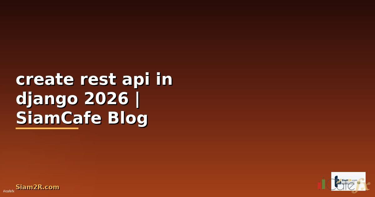 create rest api in django