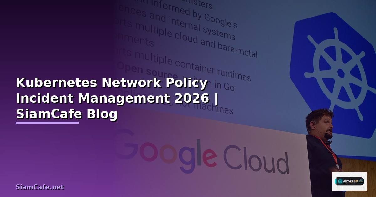 Kubernetes Network Policy Incident Management — คู่มือฉบับสมบูรณ์ 2026