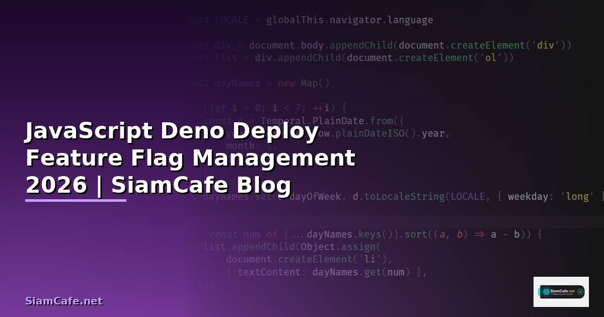 JavaScript Deno Deploy Feature Flag Management