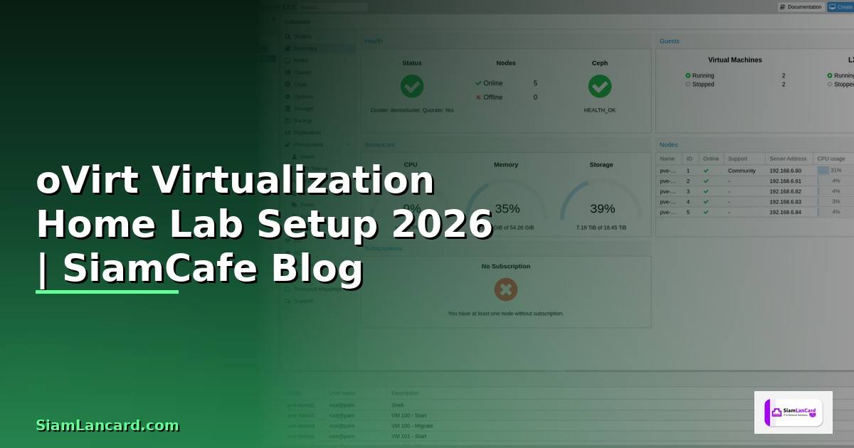 oVirt Virtualization Home Lab Setup — ทุกสิ่งที่ต้องรู้ในปี 2026