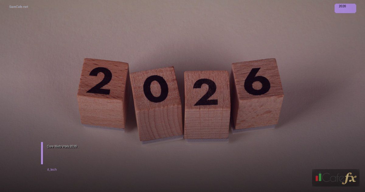 Core Web Vitals 2026: ปรับเว็บให้เร็วฉบับ อ.บอม