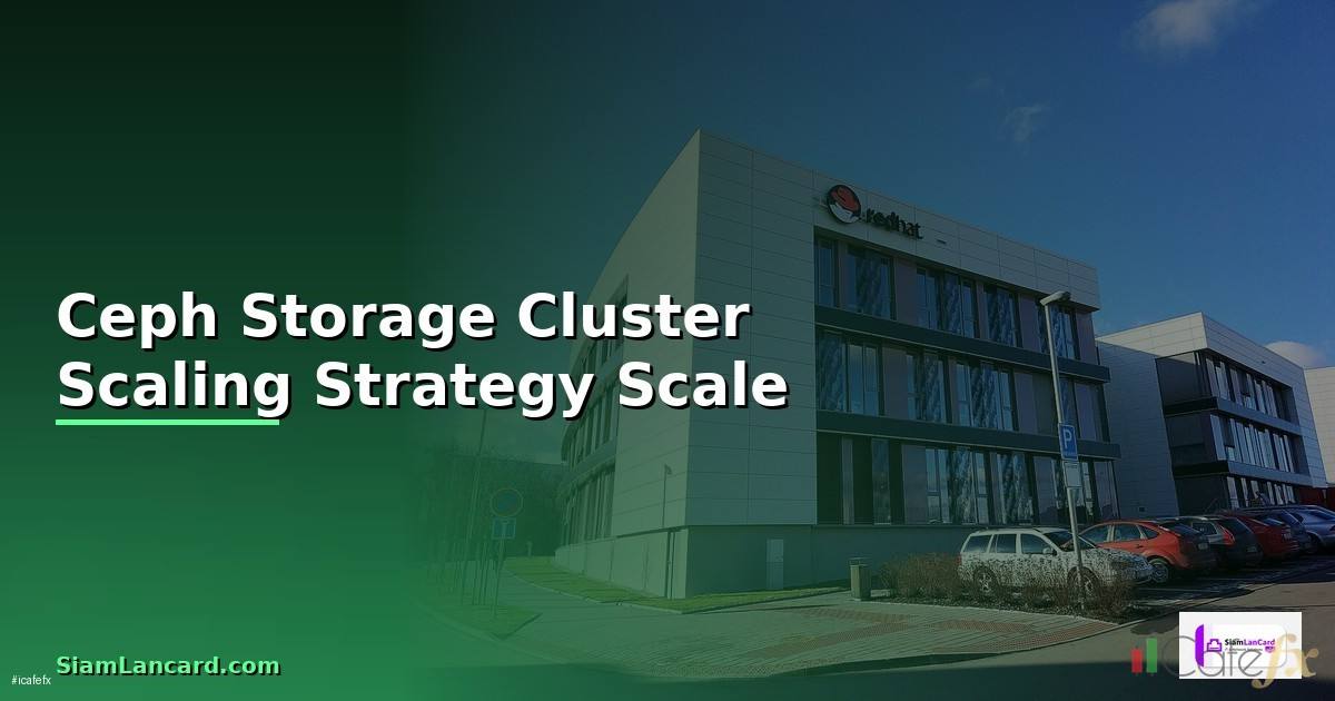Ceph Storage Cluster Scaling Strategy วิธี Scale