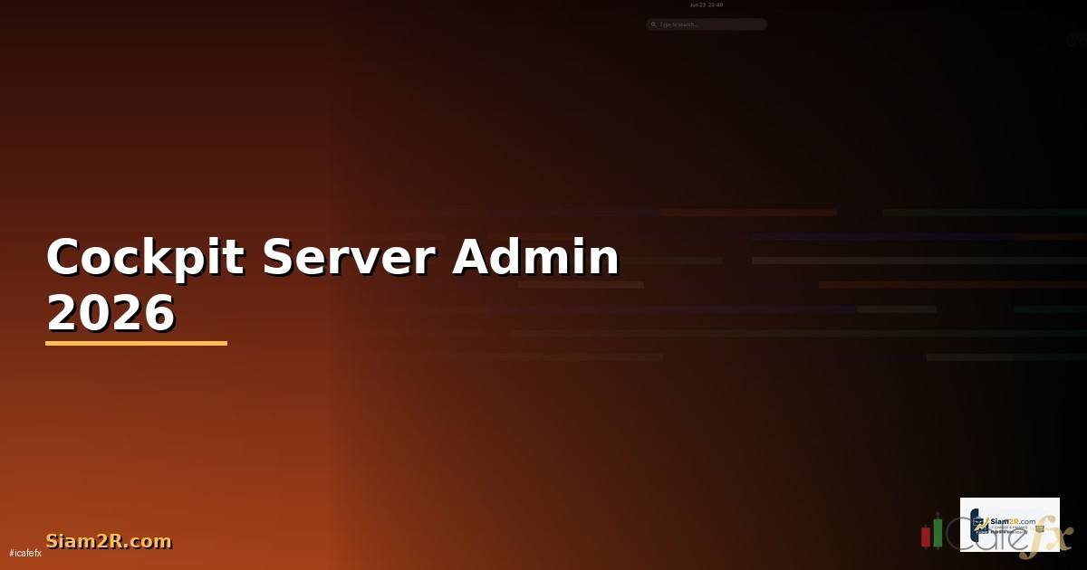 Cockpit Server Admin — คู่มือฉบับสมบูรณ์ 2026