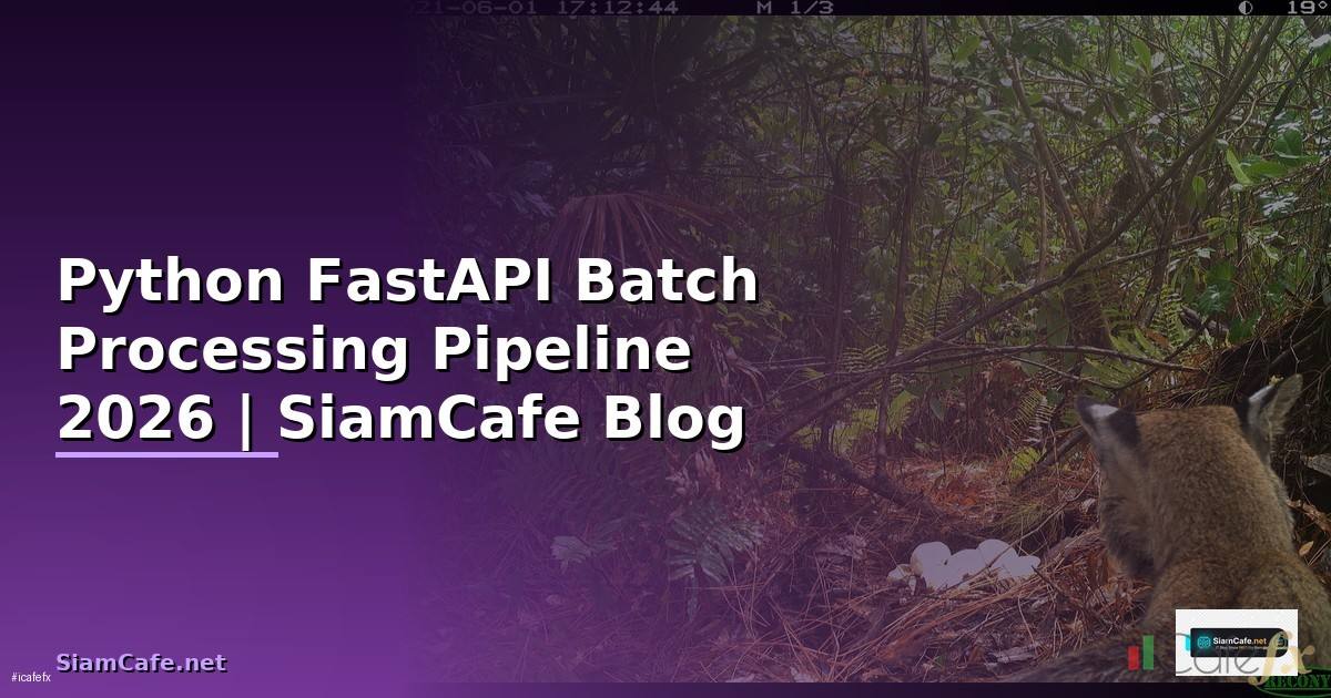 Python FastAPI Batch Processing Pipeline — คู่มือฉบับสมบูรณ์ 2026