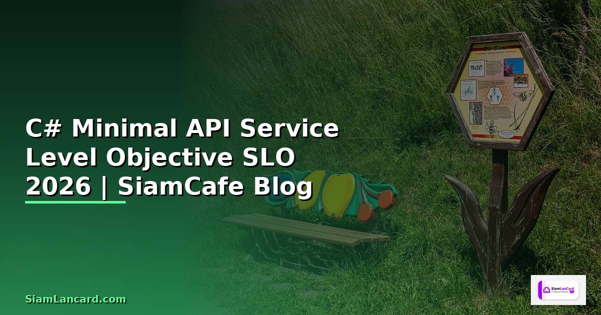 C# Minimal API Service Level Objective SLO