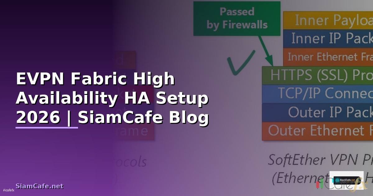 EVPN Fabric High Availability HA Setup — คู่มือฉบับสมบูรณ์ 2026