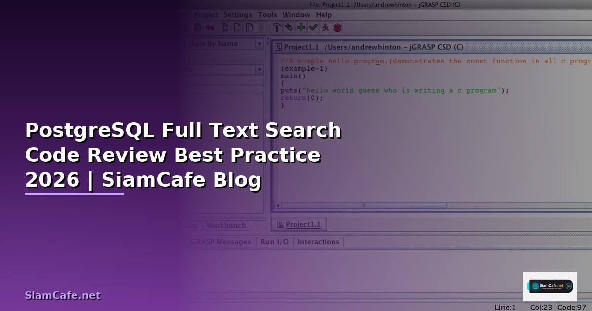 PostgreSQL Full Text Search Code Review Best