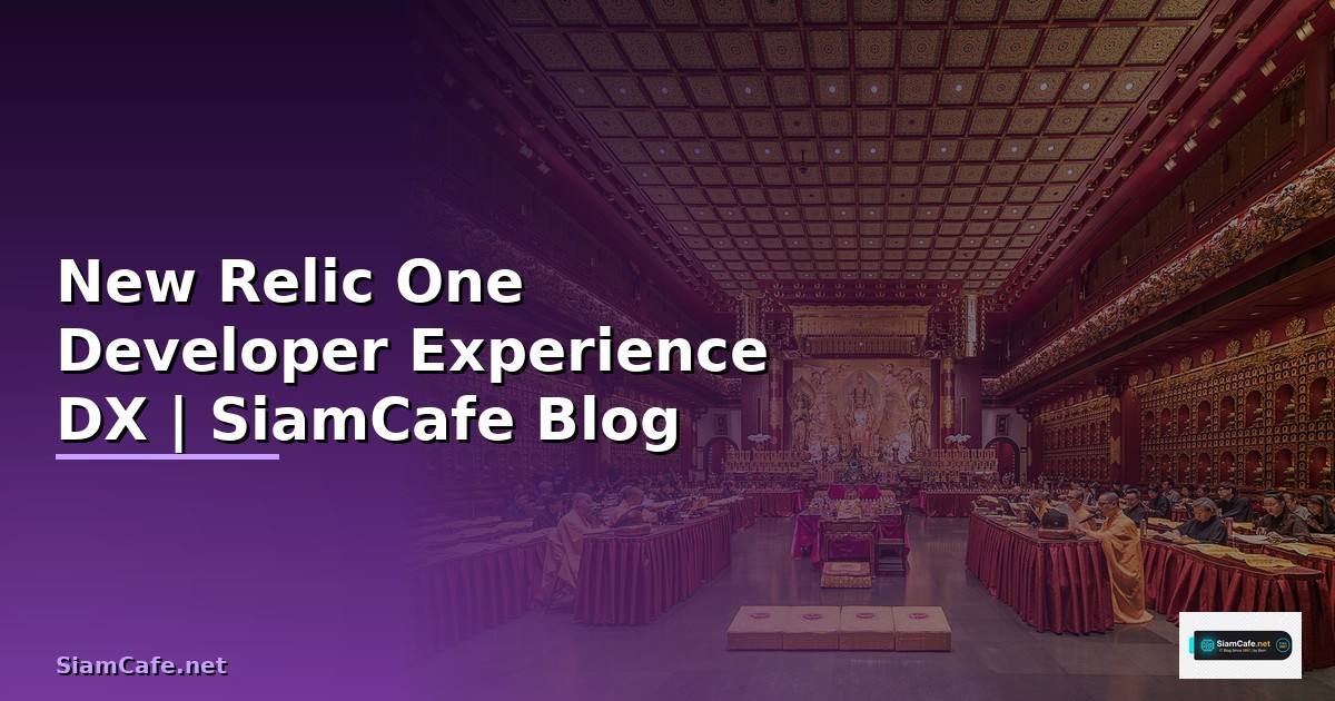 New Relic One Developer Experience DX
