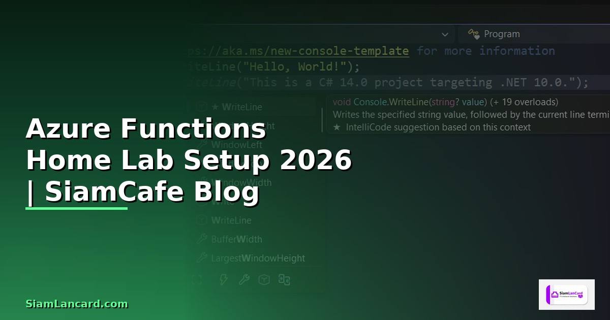 Azure Functions Home Lab Setup