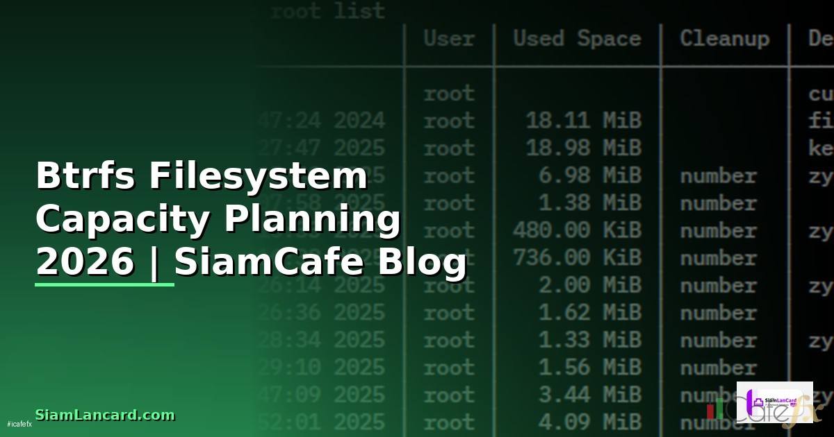 Btrfs Filesystem Capacity Planning