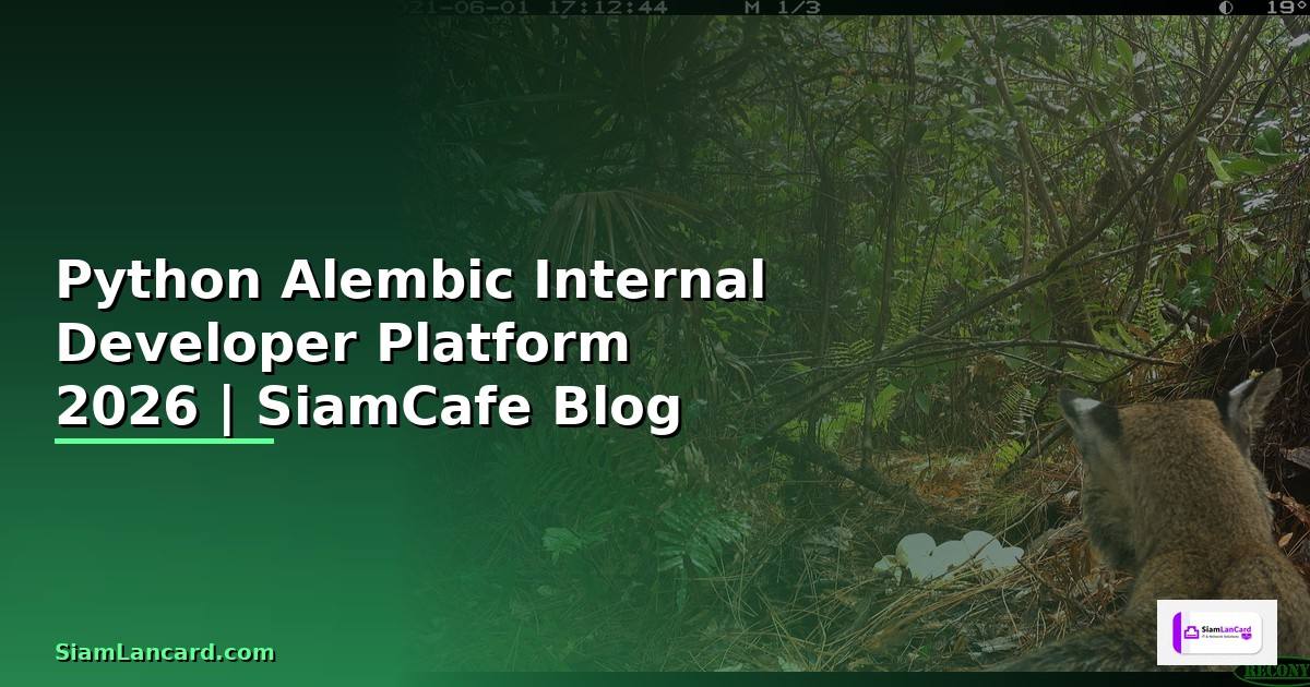 Python Alembic Internal Developer Platform
