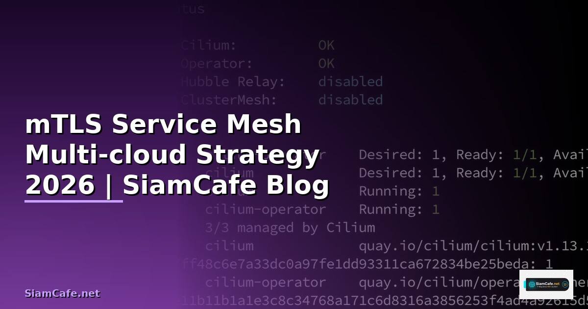 mTLS Service Mesh Multi-cloud Strategy — คู่มือฉบับสมบูรณ์ 2026
