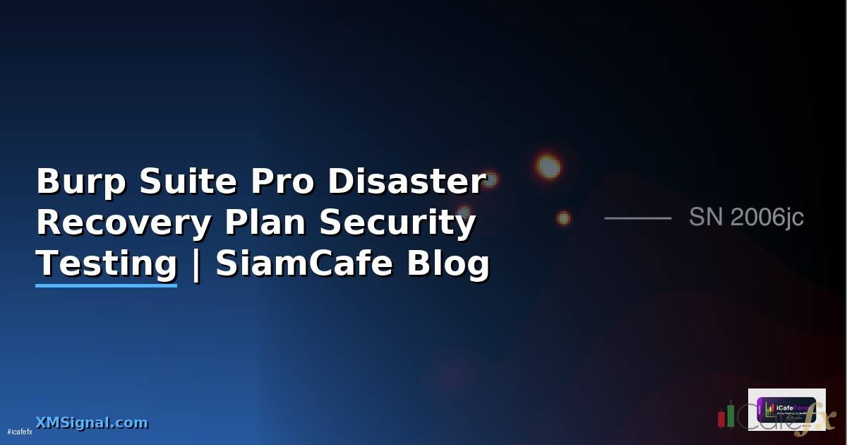 Burp Suite Pro Disaster Recovery Plan — แผนกู้คืนระบบ Security Testing