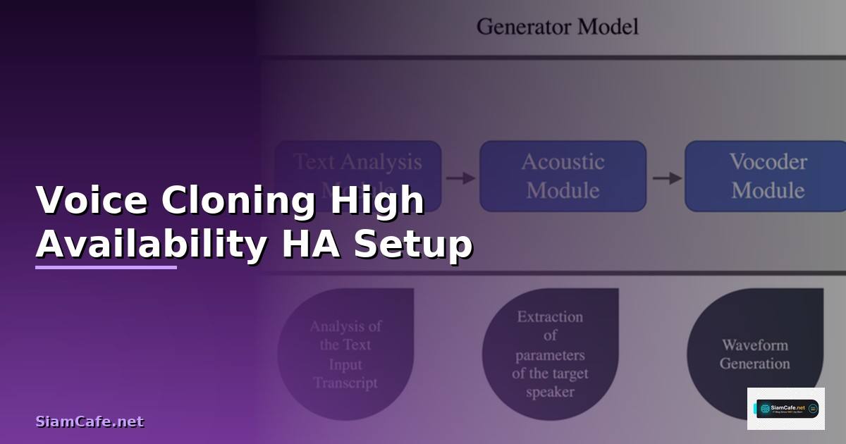 Voice Cloning High Availability HA Setup —