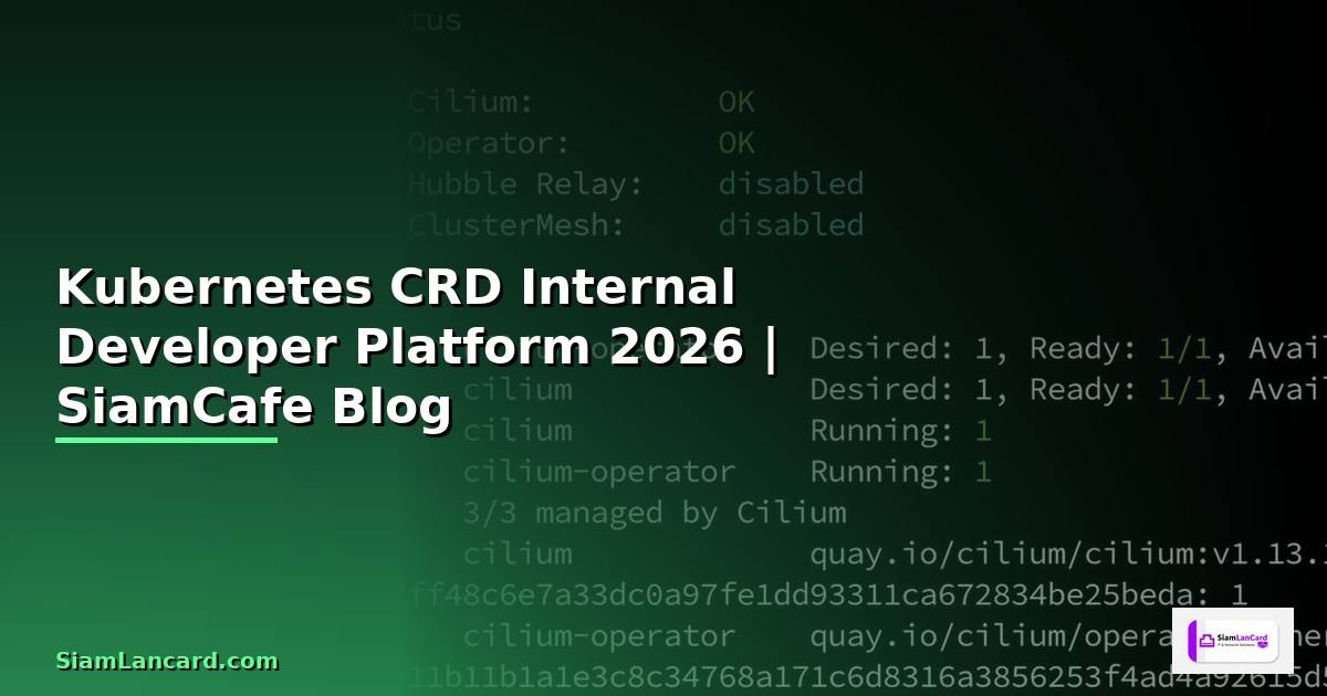 Kubernetes CRD Internal Developer Platform