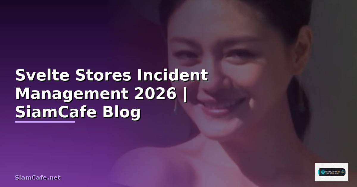 Svelte Stores Incident Management