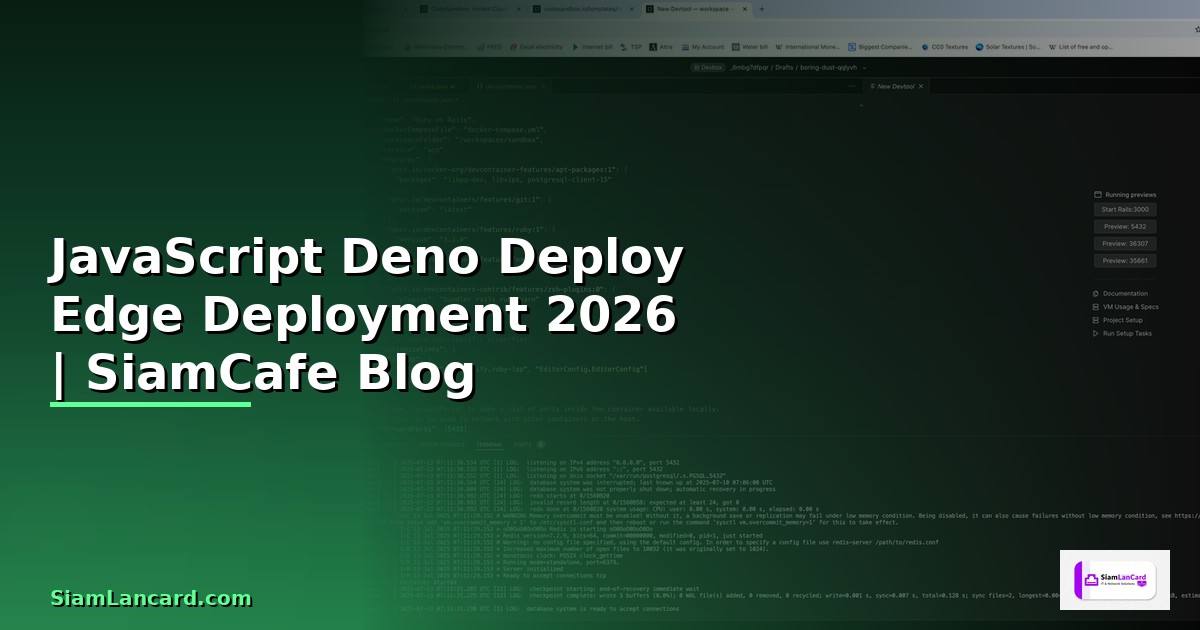 JavaScript Deno Deploy Edge Deployment