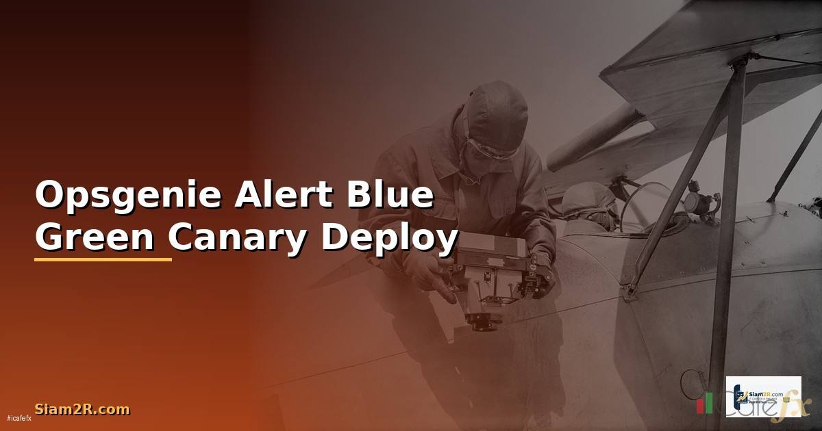 Opsgenie Alert Blue Green Canary Deploy —