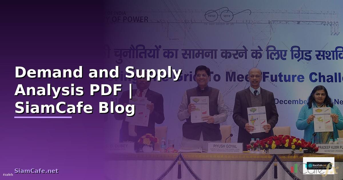 Demand and Supply Analysis PDF วิเคราะห์อปสงคอปทานสร้างรายงาน