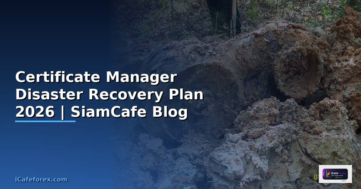 Certificate Manager Disaster Recovery Plan