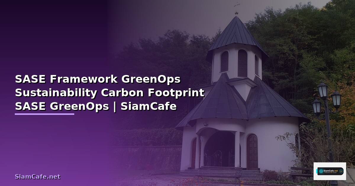 SASE Framework GreenOps Sustainability  ลด Carbon Footprint ด้วย SASE และ GreenOps