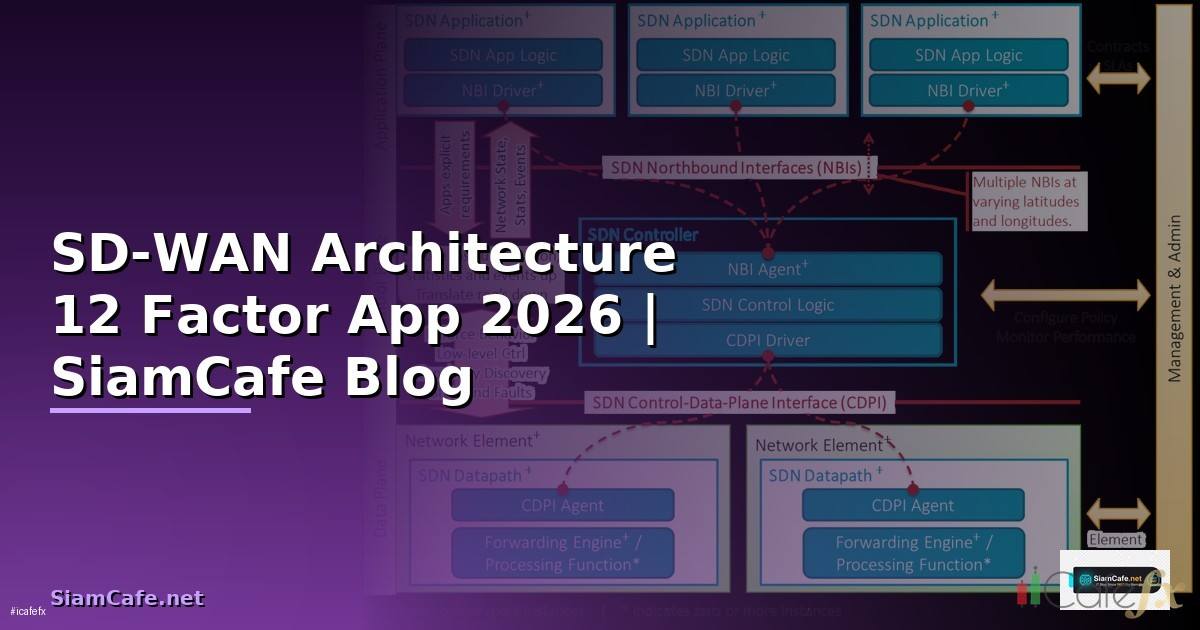 SD-WAN Architecture 12 Factor App