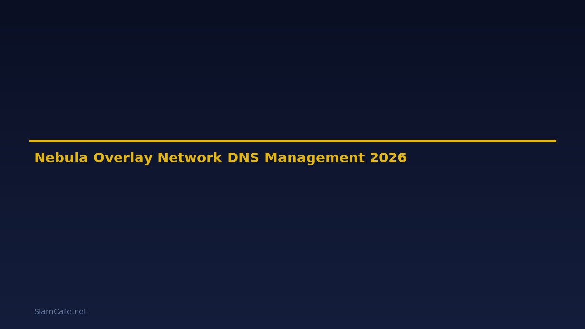 Nebula Overlay Network DNS Management — คู่มือฉบับสมบูรณ์ 2026