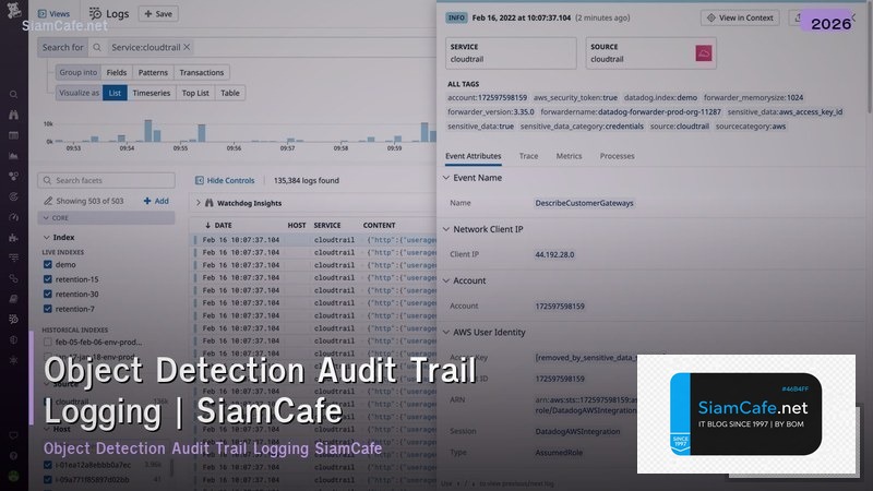 object detection audit trail logging
