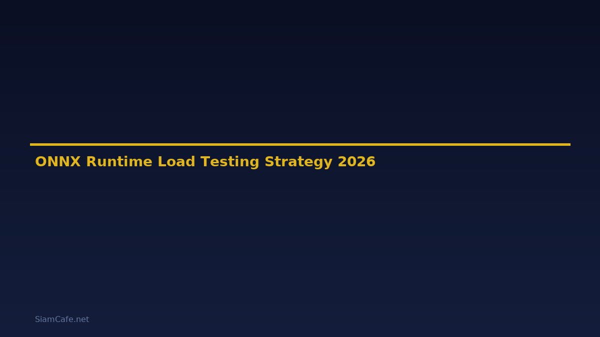 ONNX Runtime Load Testing Strategy — คู่มือฉบับสมบูรณ์ 2026