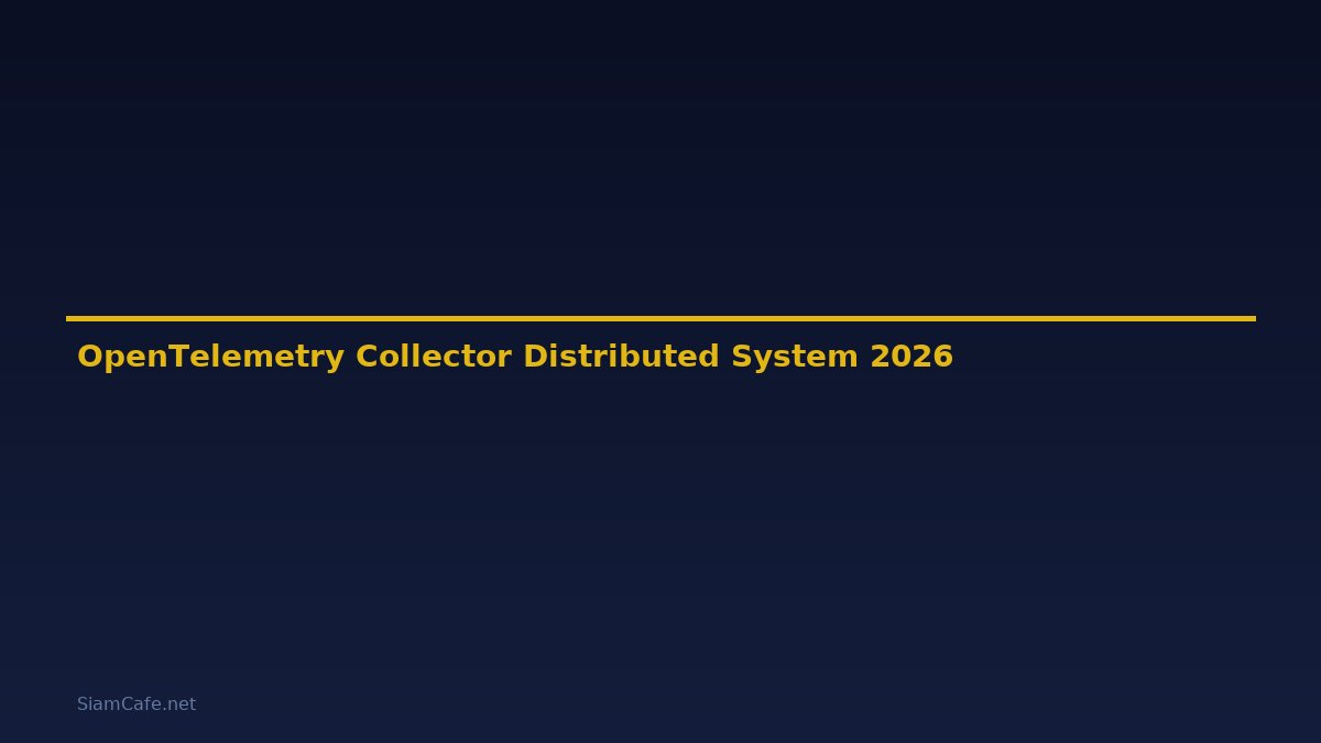 OpenTelemetry Collector Distributed System — คู่มือฉบับสมบูรณ์ 2026