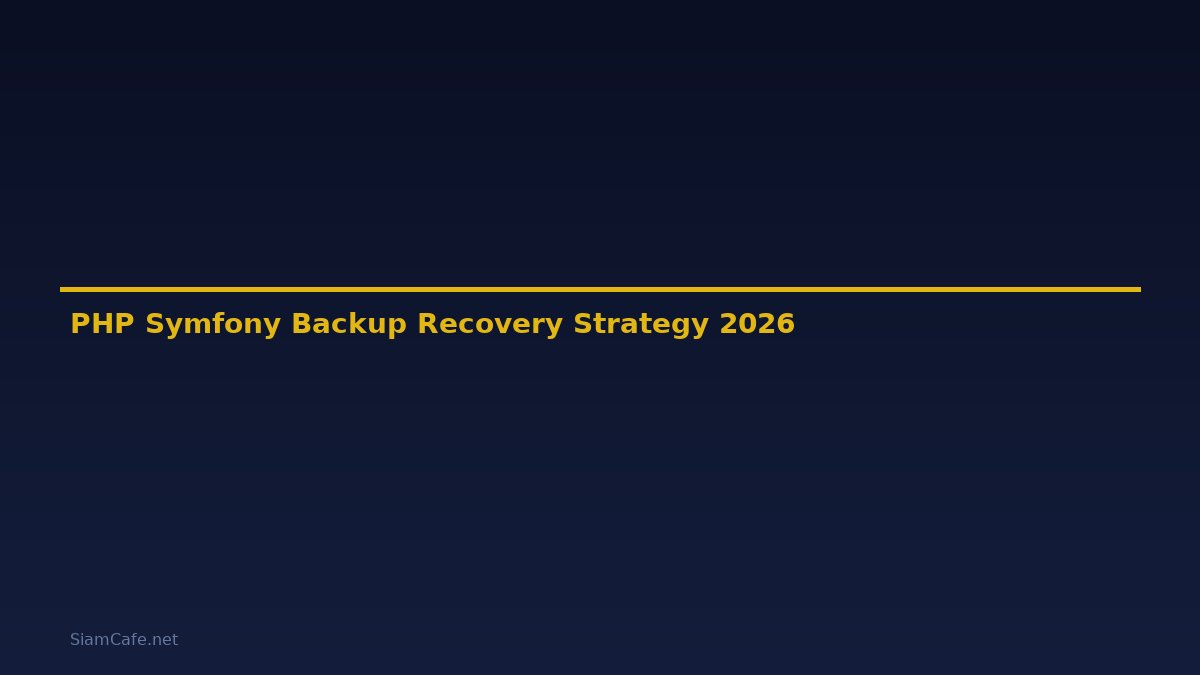 PHP Symfony Backup Recovery Strategy — คู่มือฉบับสมบูรณ์ 2026