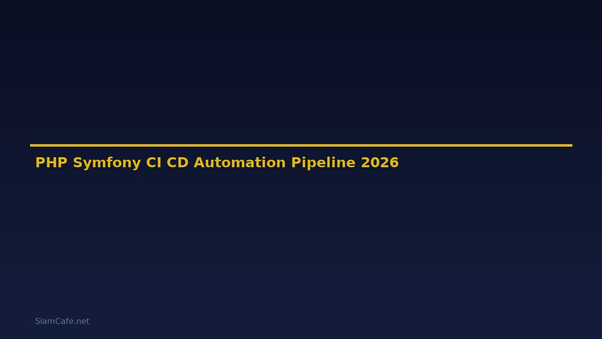 PHP Symfony CI CD Automation Pipeline — คู่มือฉบับสมบูรณ์ 2026
