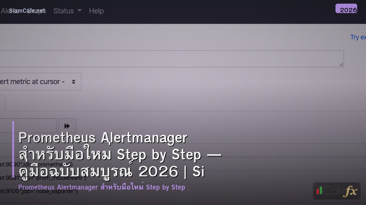 prometheus alertmanager สำหรบมอใหม step by step