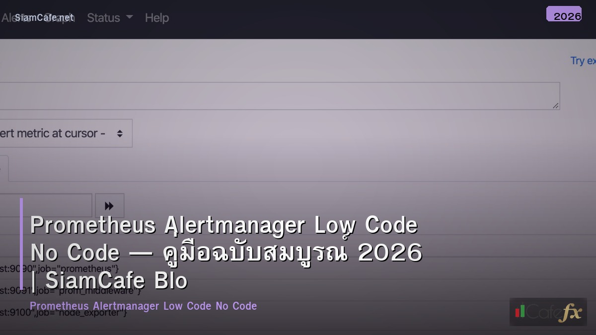 prometheus alertmanager low code no code