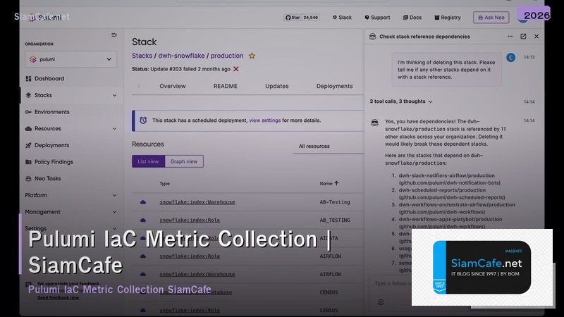 pulumi iac metric collection