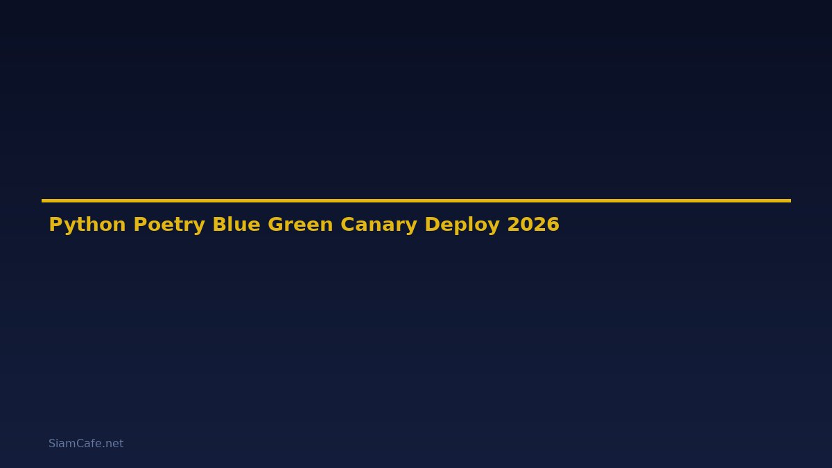 Python Poetry Blue Green Canary Deploy — คู่มือฉบับสมบูรณ์ 2026