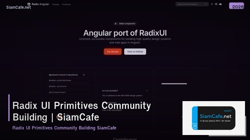 radix ui primitives community building
