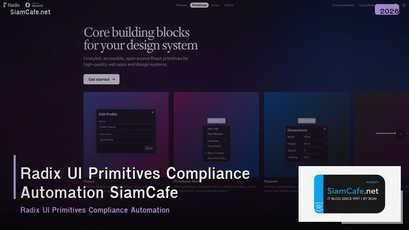 radix ui primitives compliance automation