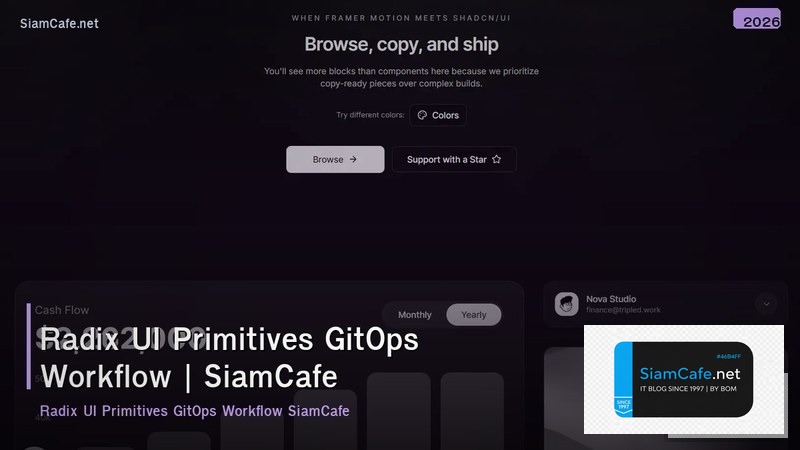 radix ui primitives gitops workflow