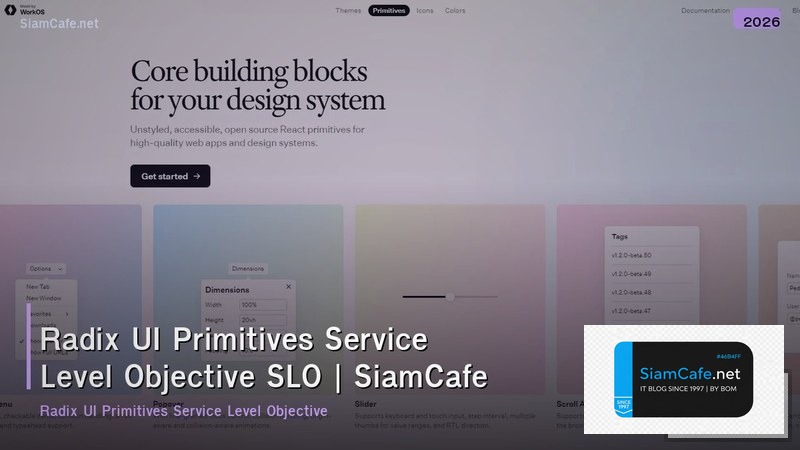 radix ui primitives service level objective slo