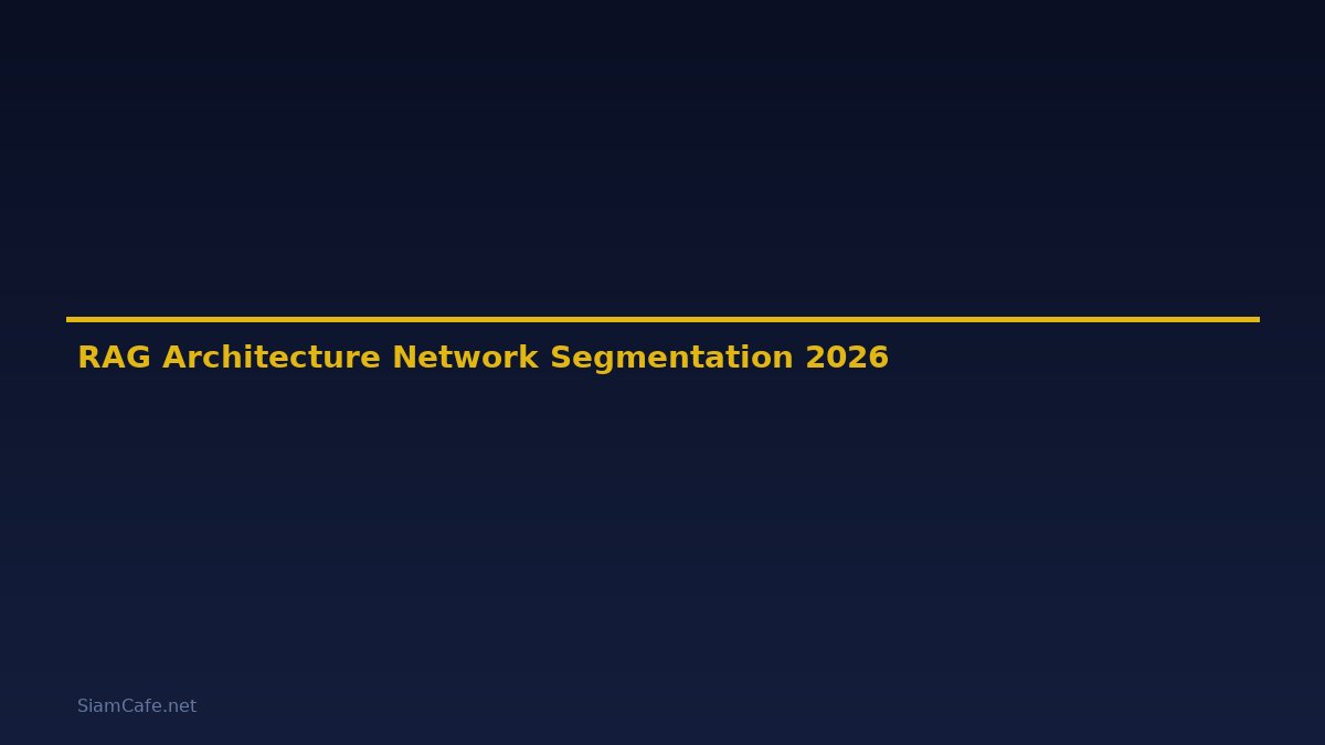RAG Architecture Network Segmentation — คู่มือฉบับสมบูรณ์ 2026