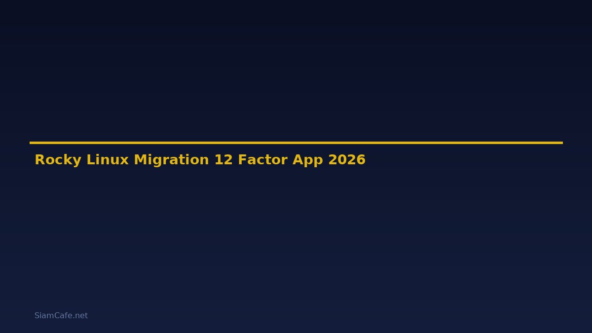 Rocky Linux Migration 12 Factor App — คู่มือฉบับสมบูรณ์ 2026