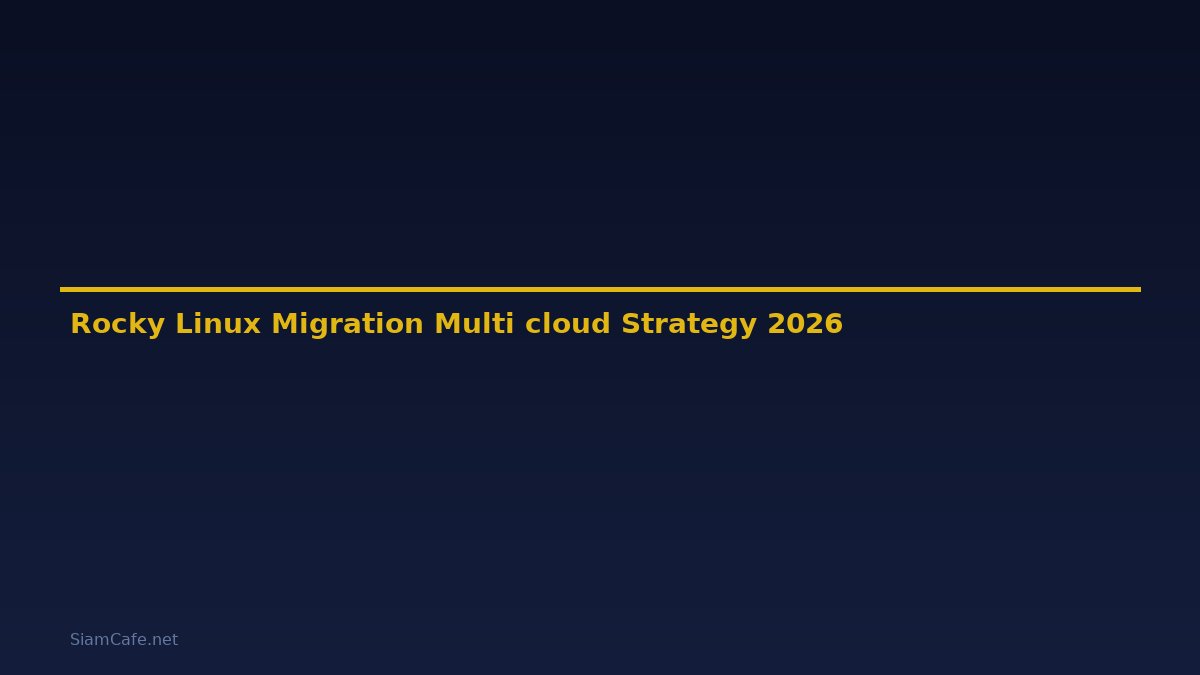 Rocky Linux Migration Multi-cloud Strategy — คู่มือฉบับสมบูรณ์ 2026
