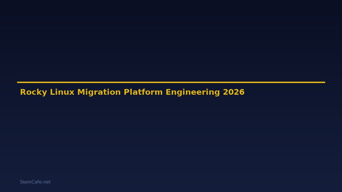 Rocky Linux Migration Platform Engineering — คู่มือฉบับสมบูรณ์ 2026