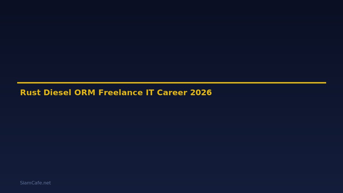 Rust Diesel ORM Freelance IT Career — คู่มือฉบับสมบูรณ์ 2026