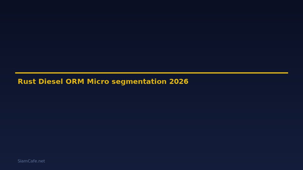 Rust Diesel ORM Micro-segmentation — คู่มือฉบับสมบูรณ์ 2026