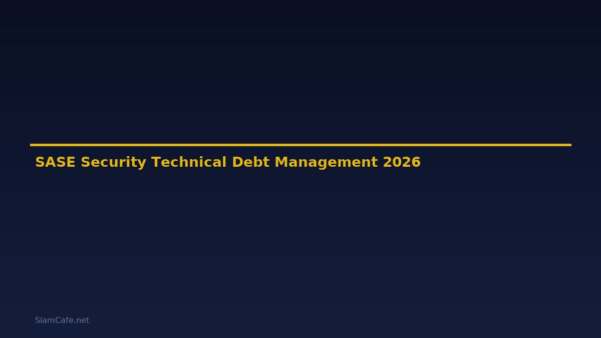 SASE Security Technical Debt Management — คู่มือฉบับสมบูรณ์ 2026