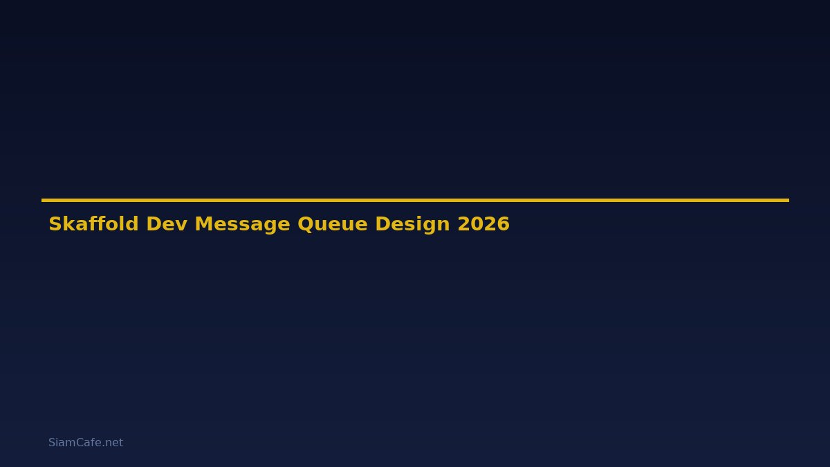 Skaffold Dev Message Queue Design — คู่มือฉบับสมบูรณ์ 2026