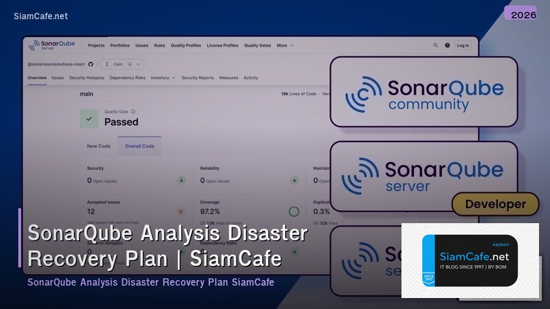 sonarqube analysis disaster recovery plan
